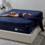 M3 Night Ice Mattress Chassis - Top Cover - Comfort Layer - Split Head Cal King - Blue/Navy - Image 4