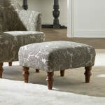 F14dw - Ottoman With Turned Wood Legs - Dark Walnut - F14DW - Image 5