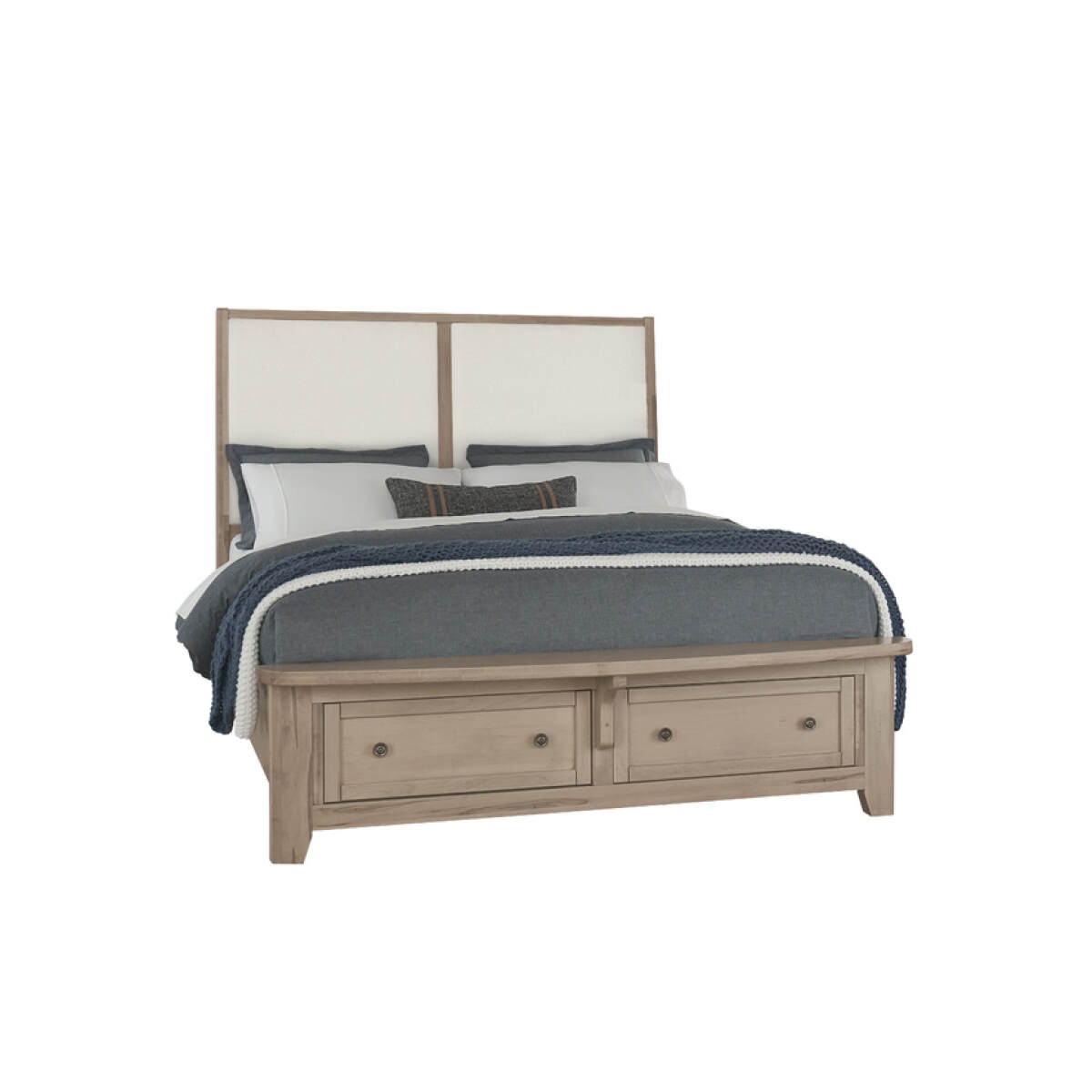 5a81a31c7eb4217fd6dbacfe14943062 Woodbridge Upholstered Bed With Storage -white - 822-551-051-050B-502-555; 822-661-061-066B-502-666 - Image 1