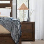 Modern Loft 2 Drawer Nightstand W/ Power IML-450-BRN-1 - Image 3
