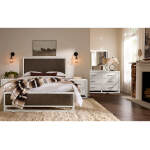 Lodge & Loft Wood Trim Upholstered Bed - Sedona Brown Fabric - 844-551Y-155Y-922; 844-661Y-166Y-922-MS1; 844-661Y-166Y-944-MS1 - Image 5