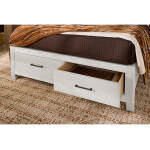 Lodge & Loft Wood Trim Upholstered Storage Bed - Sedona Brown Fabric - 844-551Y-050B-502-555; 844-661Y-066B-502-666 - Image 5