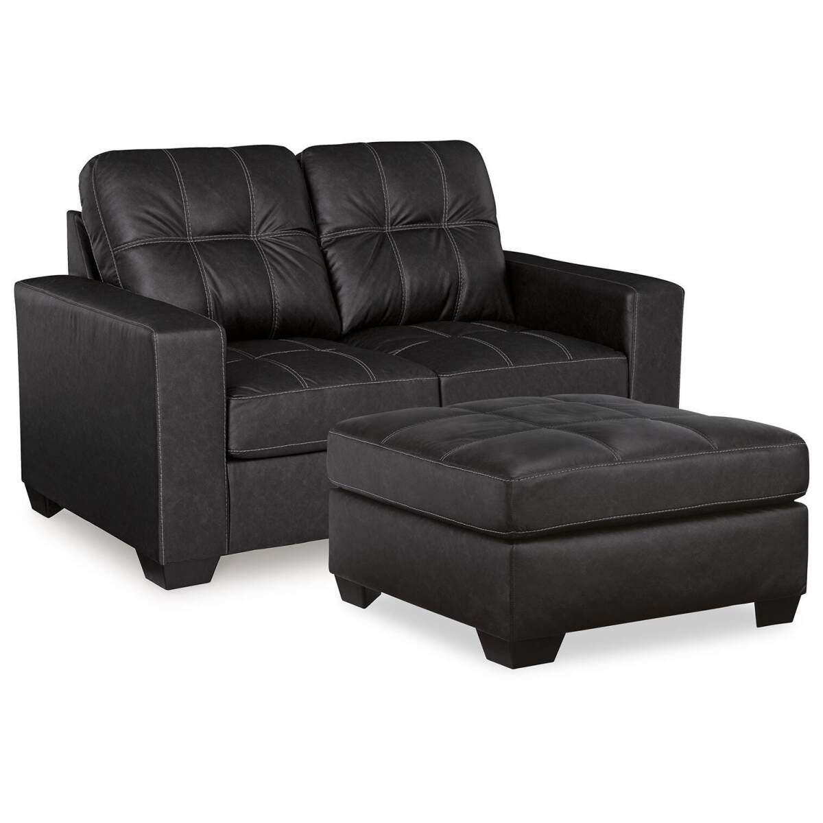 62d655f424d8511d19556f4df8590423 Barlin Mills Loveseat and Oversized Ottoman - Image 1