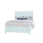 Tide & Timber Fretwork Bed With Storage Footboard - 835-557-050B-502-555T,835-667-066B-502-666T