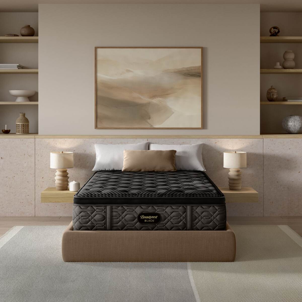 6643a8f757d78c2c8ec195351f2051e8 Carton Beautyrest Black Series One 14.5" Plush Pillow Top Mattress -King - Image 1