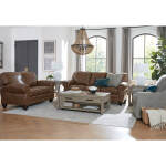 Noble - Top-grain Leather Stationary Sofa - Espresso - S64ELU - Image 7