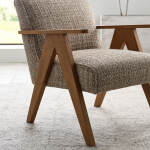 Bayden - Modern Sawhorse Accent Chair - Honey Birch - 3180HB - Image 7