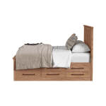 Oak Park King Captain's Bed w-12 Drawers | Taupe - Image 5