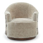 April - Swivel Barrel Chair - Dark Walnut - FS2138DWMF - Image 8