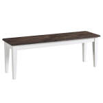 Kona Dining Bench | Gray and White