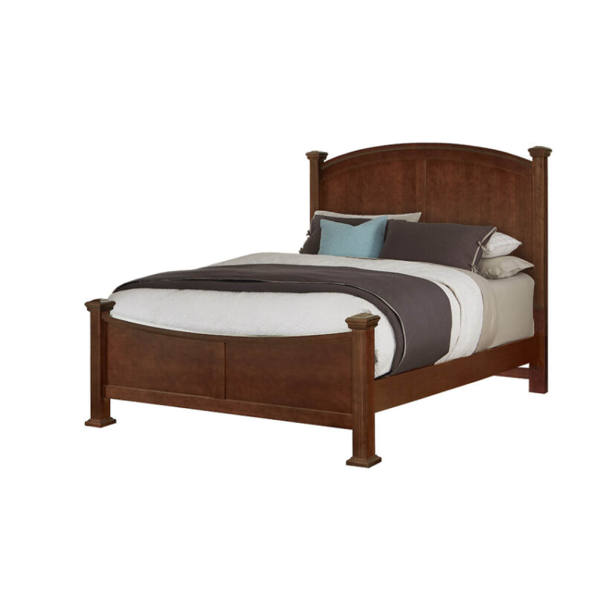 7052334fbc2af6d667c9e025a99cdf46 Bonanza Queen & King Poster Bed - Cherry Finish - BB28-557-755-922, BB28-667-766-922-MS1 - Image 1