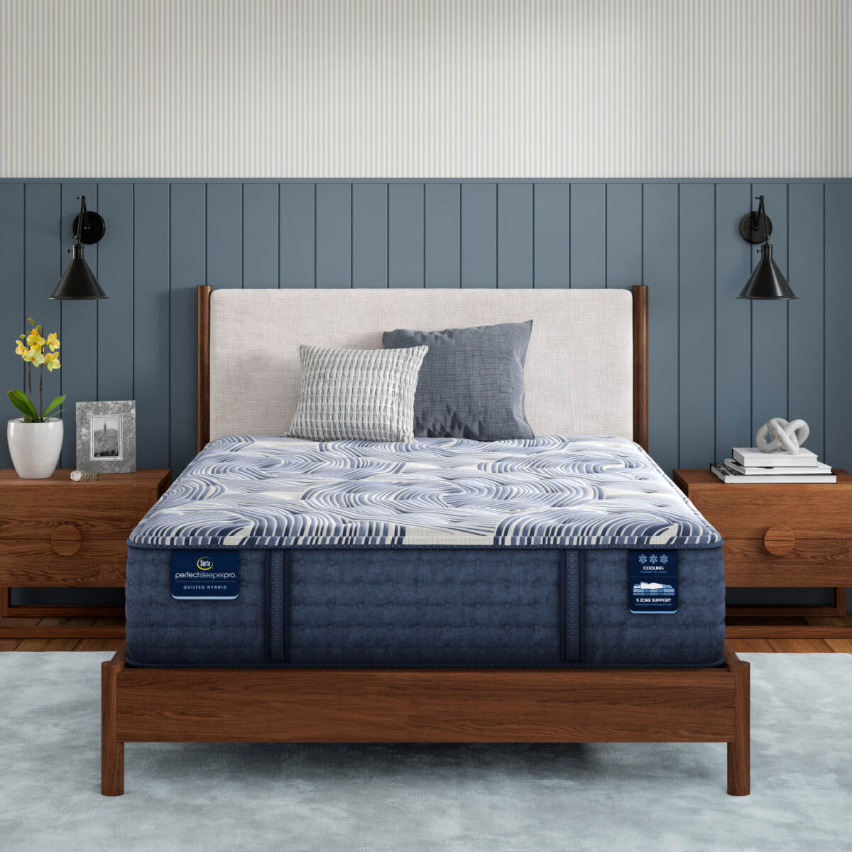 70ae87ea17a07c7838e3934c138870b3 Perfect Sleeper Pro Dublin 14" Latex Hybrid Medium Mattress Set -Twin XL - Image 1