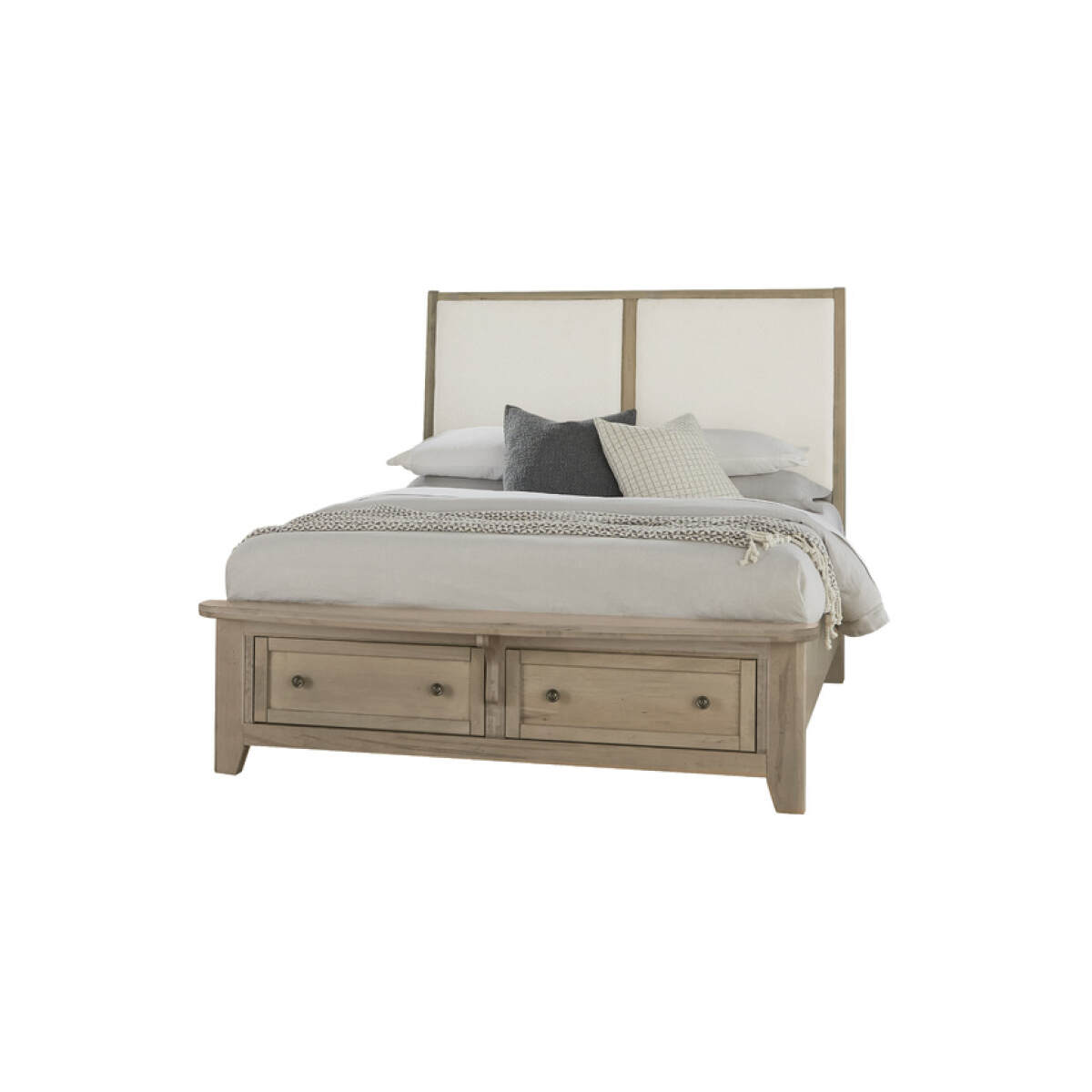7121f227c7da9baf74cd8f8170c6a778 Woodbridge Upholstered Bed With Storage -white - 821-551-051-050B-502-555; 821-661-061-066B-502-666 - Image 1