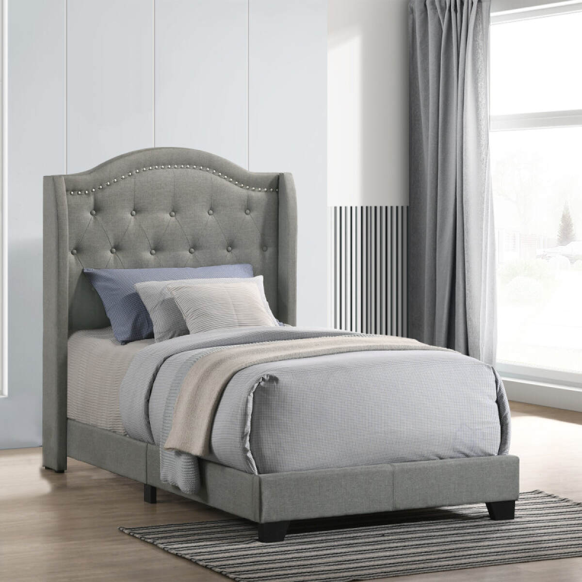 7142c83e97fa9f117a54cc6f6202e3f8 Rhyan Upholstered Twin Bed - Image 1
