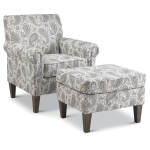 F45dw - Ottoman With Solid Wood, Tapered Legs - Dark Walnut - F45DW - Image 5