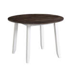 Kona Drop Leaf Table | Gray and White