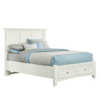Bonanza Full, Queen, & King Mansion Storage Bed - White Finish - BB29-668-066B-502-666