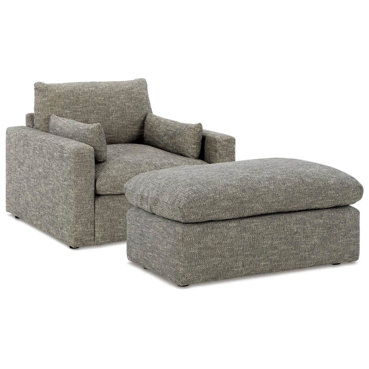 79337a7eebd92df671d05c3dcbee64fd Dramatic Oversized Chair and Ottoman - Image 1