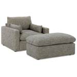Dramatic Oversized Chair and Ottoman