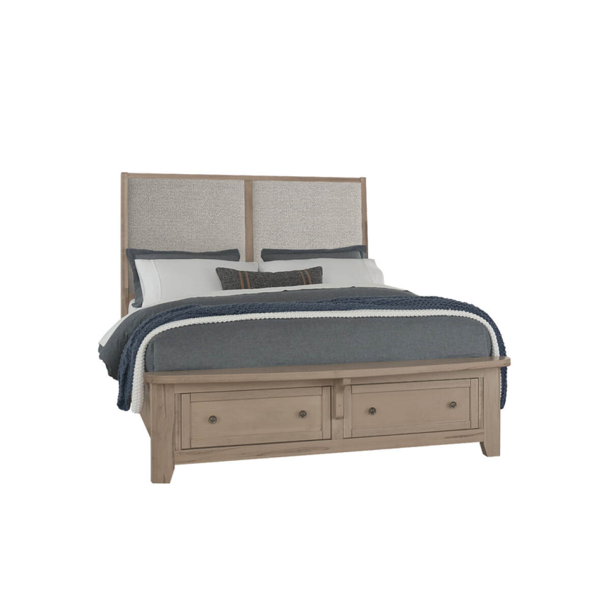810baaf47e977a141f7881705cb42ec4 Woodbridge Upholstered Bed With Storage -grey - 822-551-052-050B-502-555; 822-661-062-066B-502-666 - Image 1