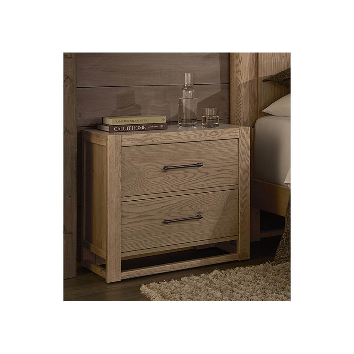 830955b303fa4ae40d34aba93c3957b5 Lodge & Loft Nightstand - 2 Drwr - 842-227 - Image 1