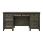 San Mateo 62" Executive Desk | Gray - Image 3