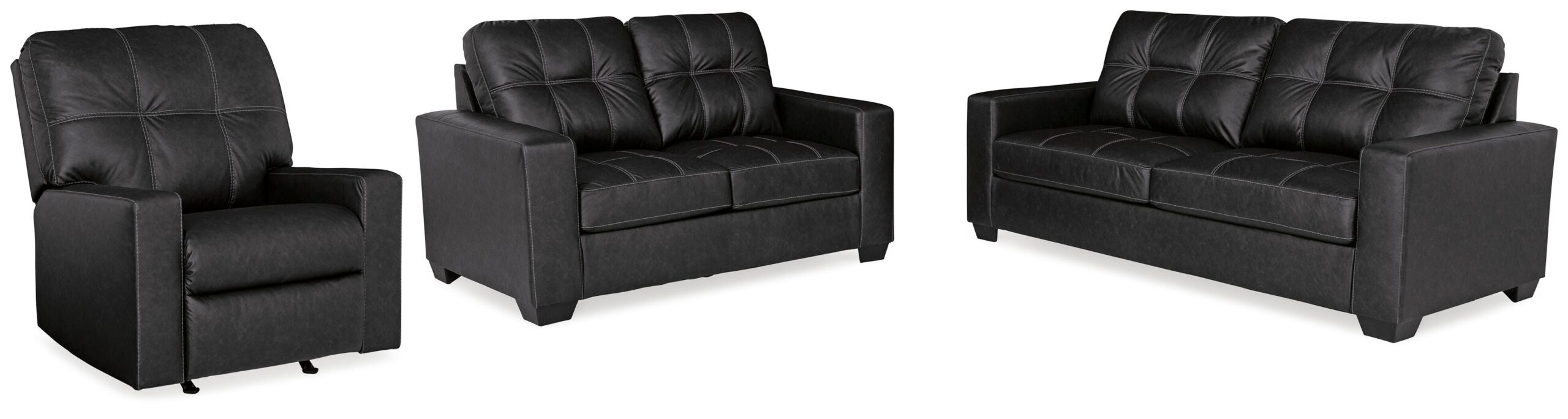 86036e1f9419412b3b10338e3bc6dc84 Barlin Mills Sofa, Loveseat and Recliner - Image 1