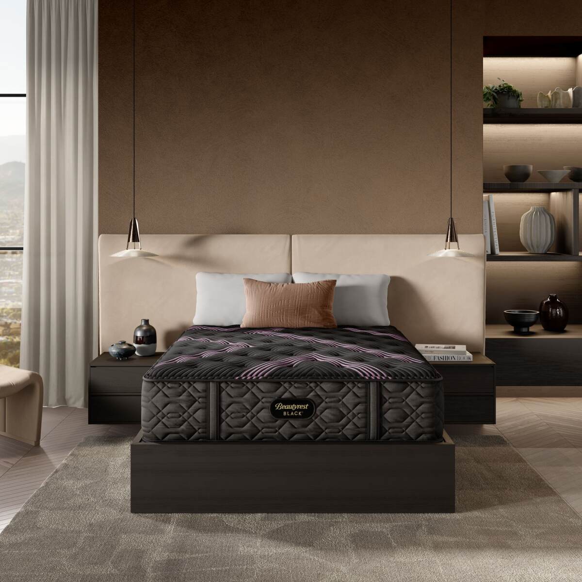 8662764c8d2683280db7b9a6b03dad36 Carton Beautyrest Black Series Two 15.25" Plush Mattress -Cal King Split - Image 1