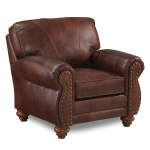 Noble - Leather Club Chair - Dark Walnut - C64DWLU - Image 12