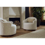 April - Swivel Barrel Chair - Dark Walnut - FS2138DWMF - Image 18