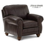 Noble - Leather Club Chair - Dark Walnut - C64DWLU - Image 9