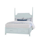 Tide & Timber Pencil Poster Bed With Footboard Storage - 835-558-050B-502-555T,835-668-066B-502-666T