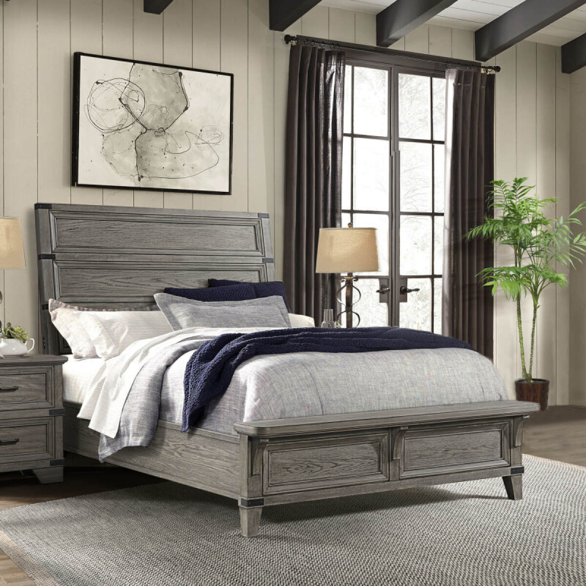 8ee962b98c82f6661d1bc239d59705ad Forge Queen Bed | Brushed Steel - Image 1