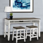 Kona Sofa Bar Table | Gray and White - Image 5