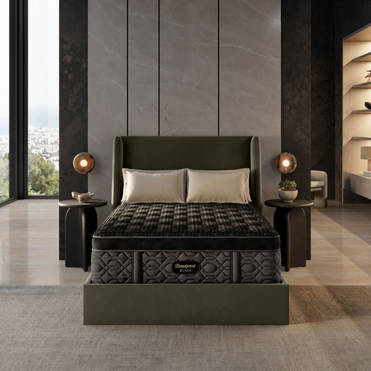 900cc0cbd6d55366636dc138d524c4b3 Carton Beautyrest Black Series Four 17.5" Medium Summit Pillow Top Mattress -Full - Image 1