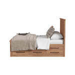 Oak Park Queen Captain's Bed w-9 Drawers | Taupe - Image 5
