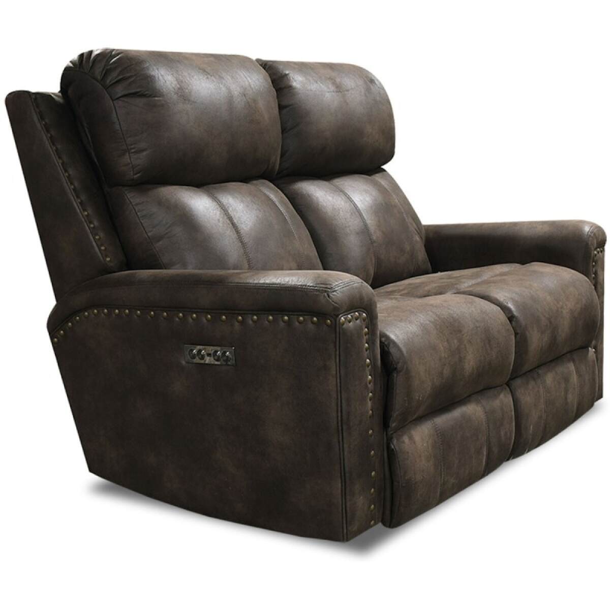 91aeb8c604b55af552fe3ad72e0b1333 Double Reclining Loveseat With Nails - Image 1