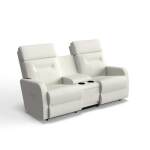 Lennon Power Wall Reclining Loveseat W/ Console Headrest & Lumbar