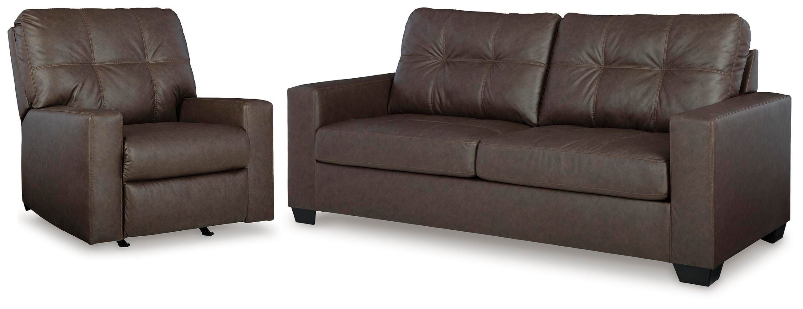 939267ec12d19e2a87dba212c144e168 Barlin Mills Sofa and Recliner - Image 1