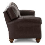 Noble - Top-grain Leather Stationary Sofa - Dark Walnut - FSS64DWLU - Image 4