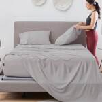 Hyper-Linen Performance® Sheet Set - Light Grey / Split King - Image 3