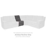 Roman Glass Armless Recliner - Image 3