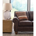 Noble - Top-grain Leather Stationary Sofa - Dark Walnut - FSS64DWLU - Image 5