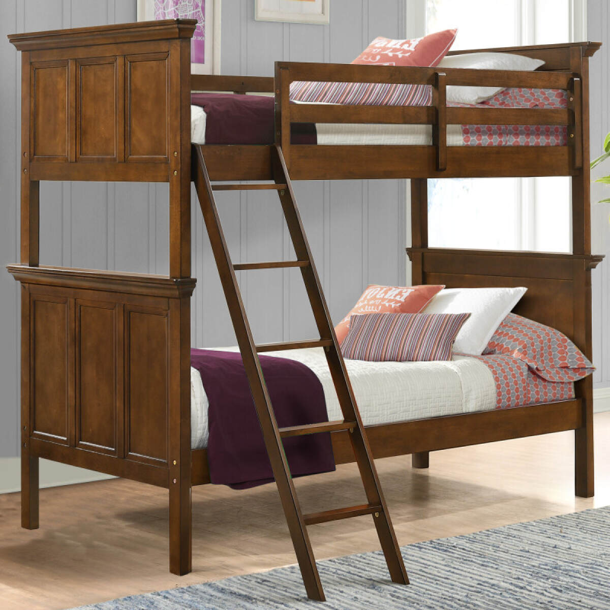 9e584dc4c686df429bf4327af4fdd994 San Mateo Youth Twin over Twin Bunk Bed | Tuscan - Image 1