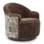 April - Swivel Barrel Chair - Dark Walnut - FS2138DWMF
