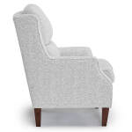 Sulton - Refined Wingback Chair, Tailored For Comfort - Dark Walnut - 4050DW - Image 4