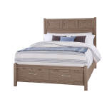 Tide & Timber Fretwork Bed With Storage Footboard - 831-557-050B-502-555T,831-667-066B-502-666T