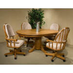 Classic Oak Chestnut Curved Top Game Chair - Image 4