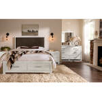 Lodge & Loft Wood Trim Upholstered Storage Bed - Sedona Brown Fabric - 844-551Y-050B-502-555; 844-661Y-066B-502-666 - Image 6