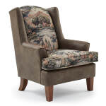 Andrea - Wing Back Chair - Dark Walnut - FS0170DWMFX2 - Image 8